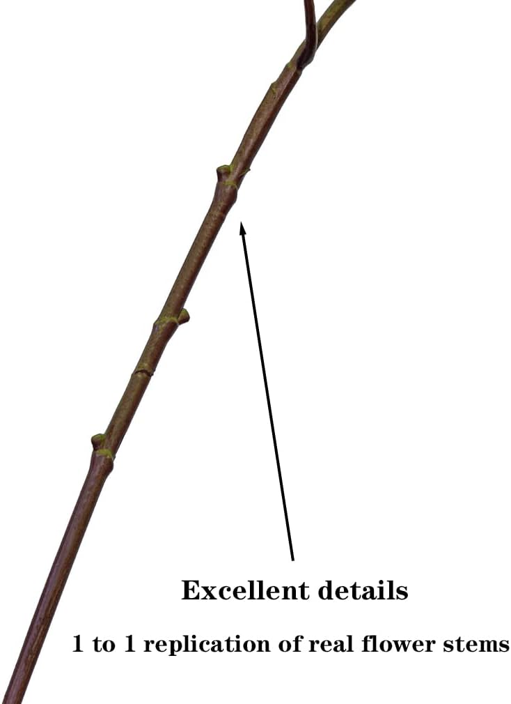 DUYONE 35 Inch Artificial Butterfly Orchid Flowers 4 Pcs with 4 Bundles Leaves Artificial Orchid Flowers Stem Plants for Home Décor (Light Purple 4pcs)