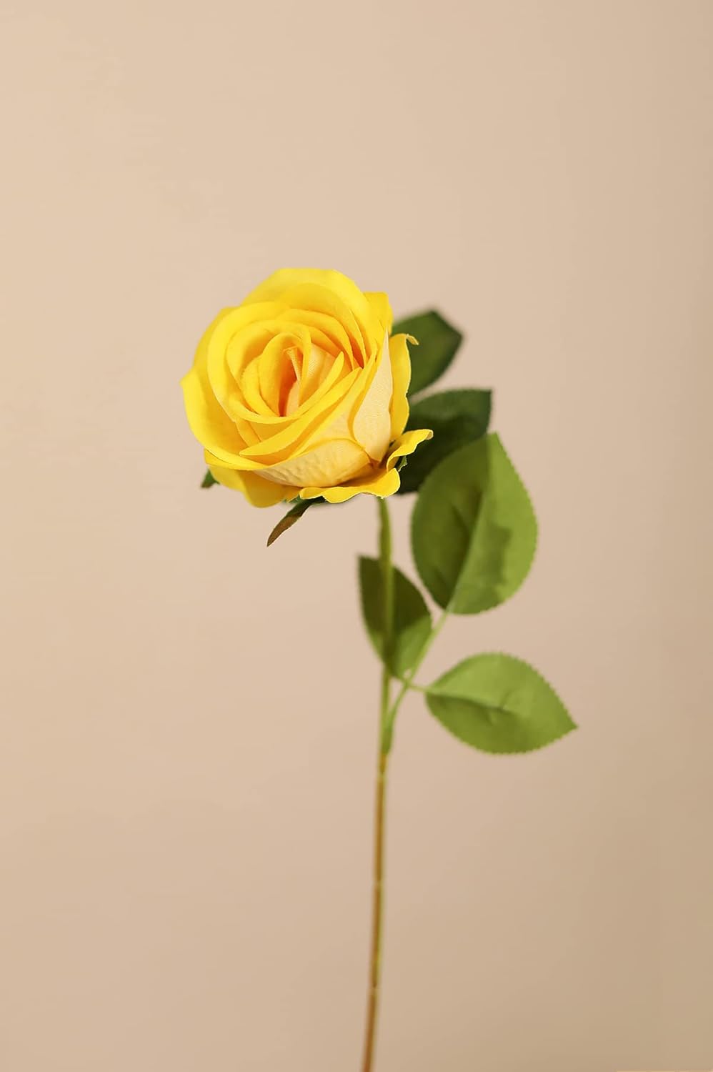 Luyue 10 Pack Artificial Velvet Roses Fake Red Rose Silk Flowers with Stem Floral Gift for Wedding Arrangement Party Home Decor-Red