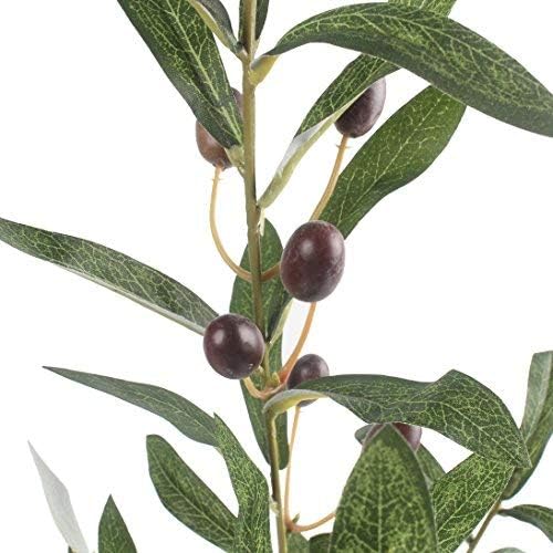 JAROWN Artificial Olive Branch Stems 5pcs 28 Inch
