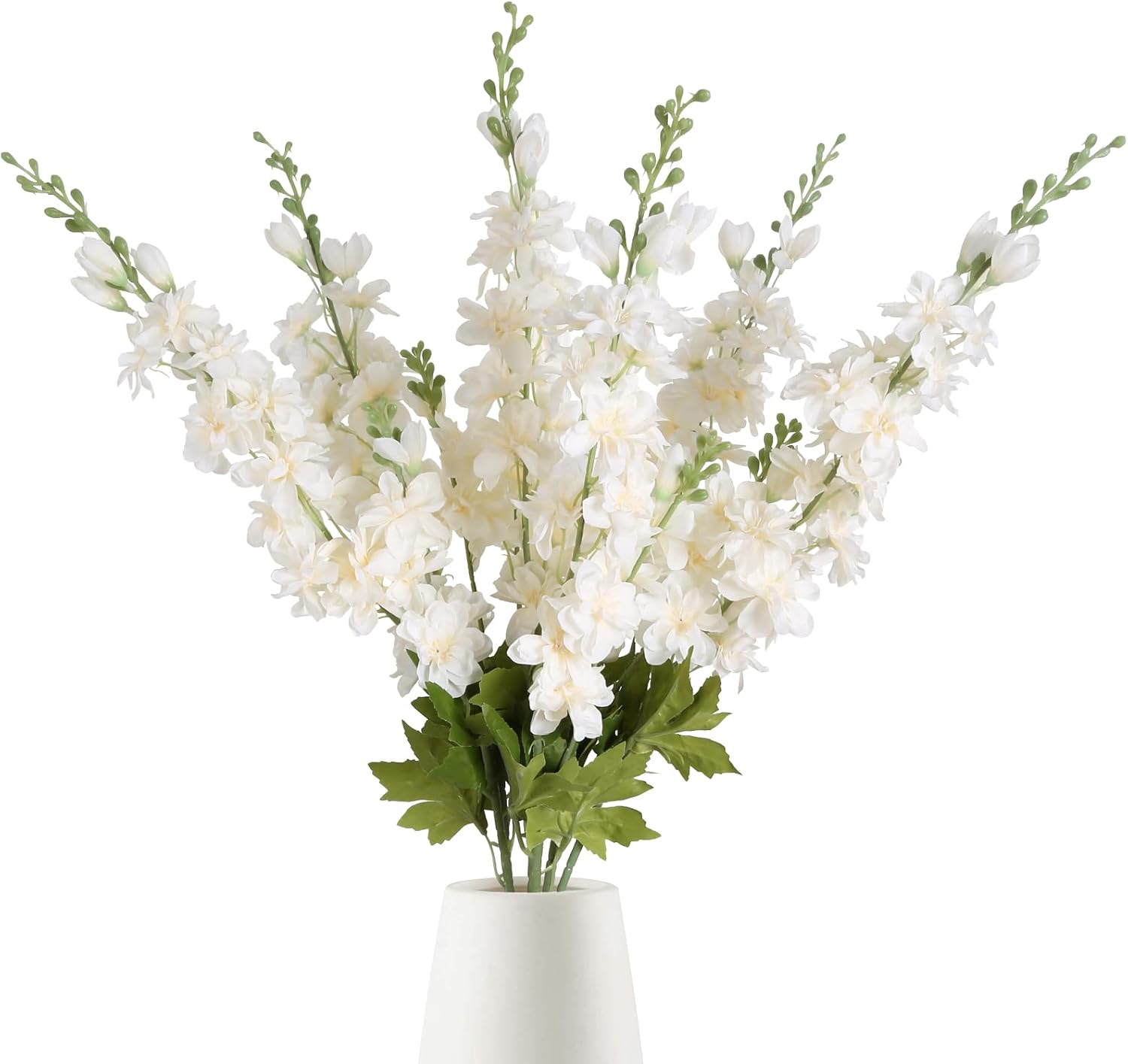 INSUNSIX Blue Silk Flowers 6PCS Real Touch Delphinium Artificial Flowers Blue Larkspur Faux Flowers Realistic Tall Flowers for Vase Wedding Centerpieces for Tables Home Decor (Blue)