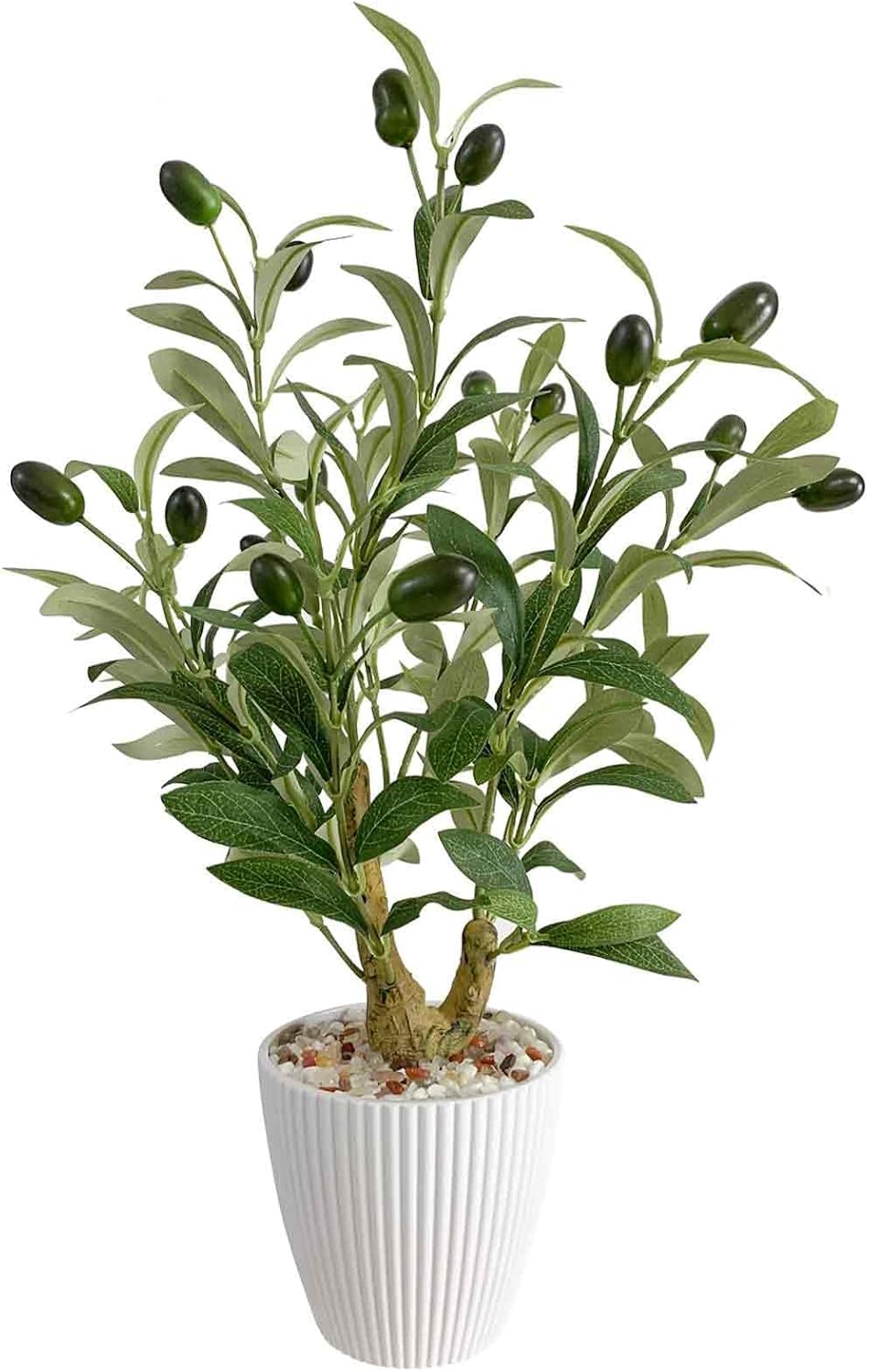WOXBITA Artificial Faux Lemon Tree Fake Lemons Decor Small Plants Citrus Fruit Tree with White Pot Indoor Lemon Decorations 18 inches for Kitchen, Home,Office, Living Room Table, Desk