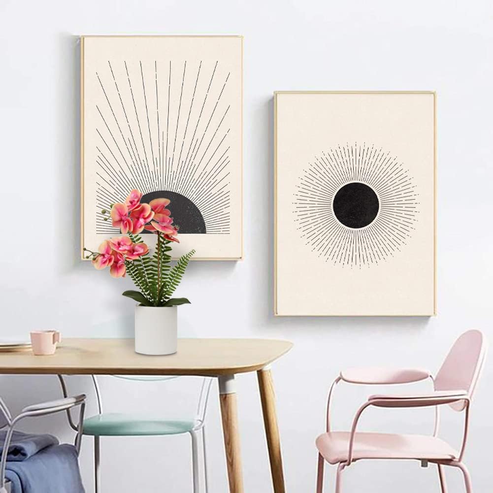 Briful Orchids Artificial Flowers Arrangement Small Fake Orchid Faux Flowers in Gold Ceramic Vase Real Touch Phalaenopsis Orchid Plant White Orchid for Home Office Wedding Party Centerpiece Decoration