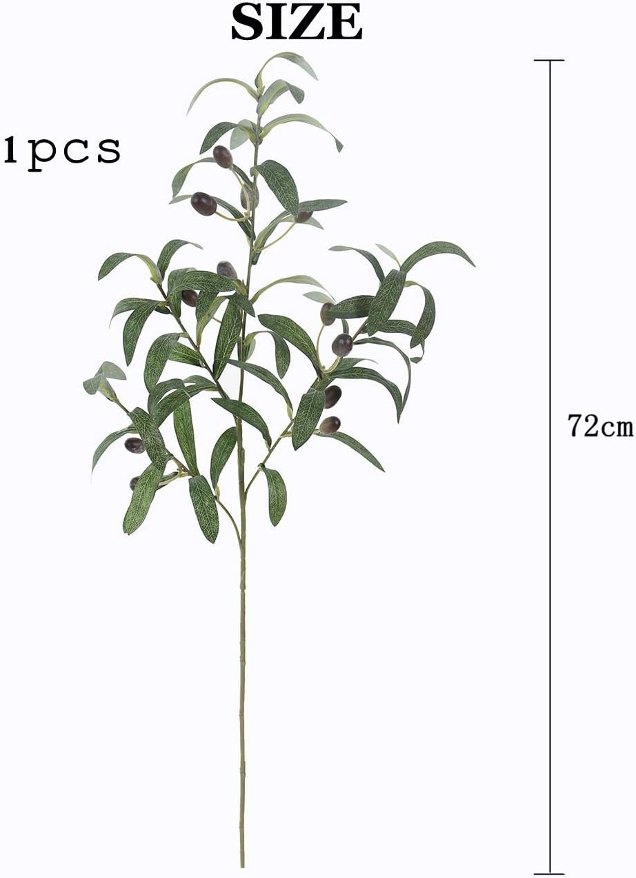 JAROWN Artificial Olive Branch Stems 5pcs 28 Inch