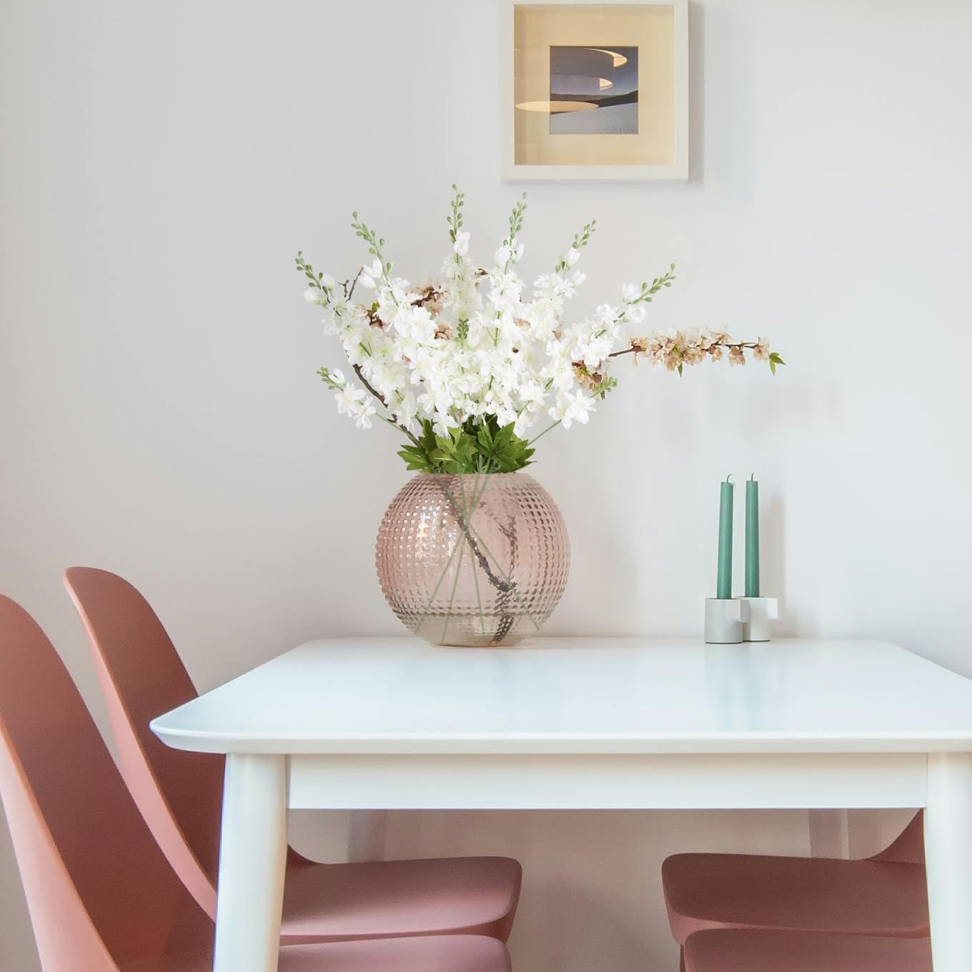 INSUNSIX Blue Silk Flowers 6PCS Real Touch Delphinium Artificial Flowers Blue Larkspur Faux Flowers Realistic Tall Flowers for Vase Wedding Centerpieces for Tables Home Decor (Blue)