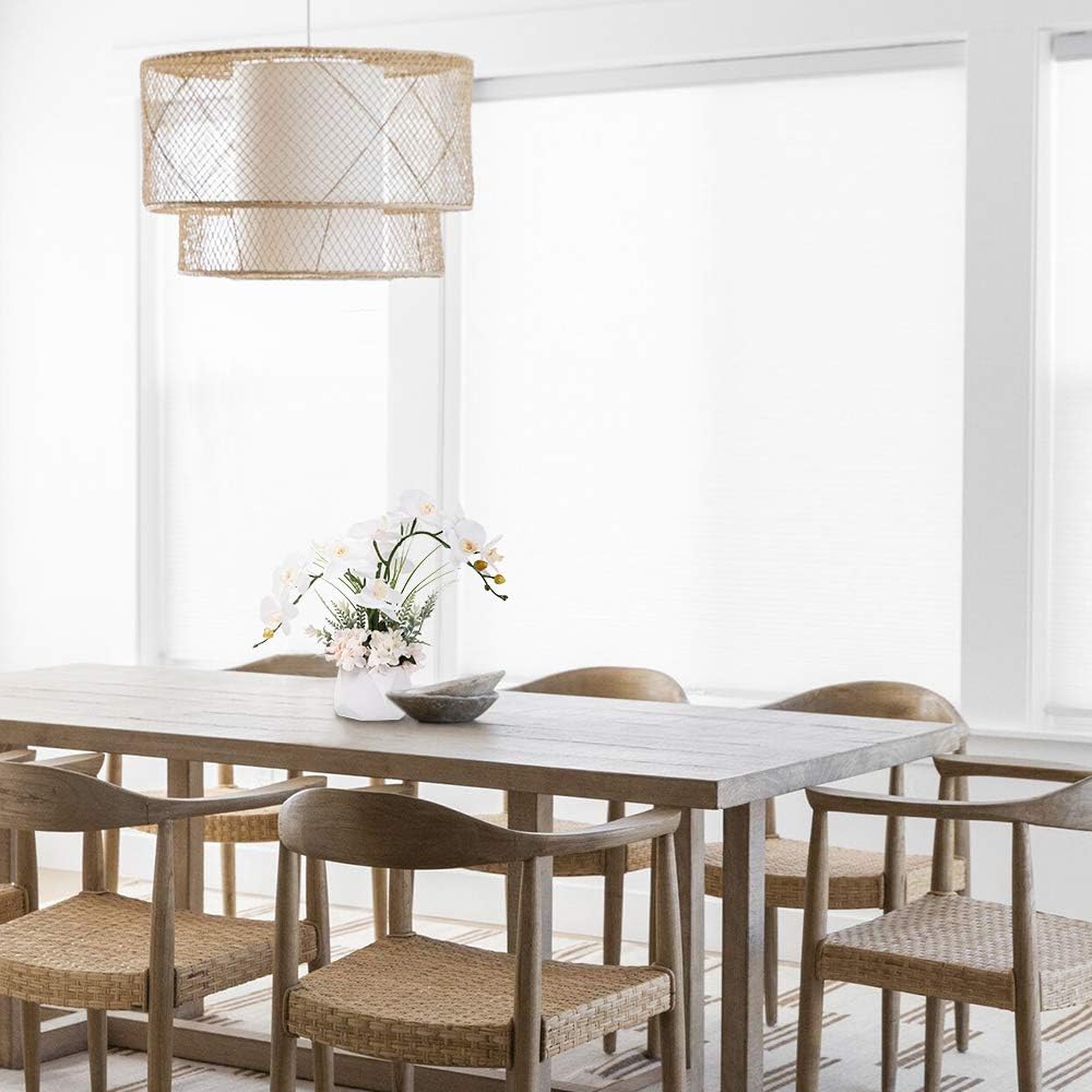 LESING Artificial Flowers Ochids Plants Fake Orchid in Pot Artificial Flowers with Vase Orquidea Faux Orchid for Home Indoor Decoration (Style 2,White Vase)