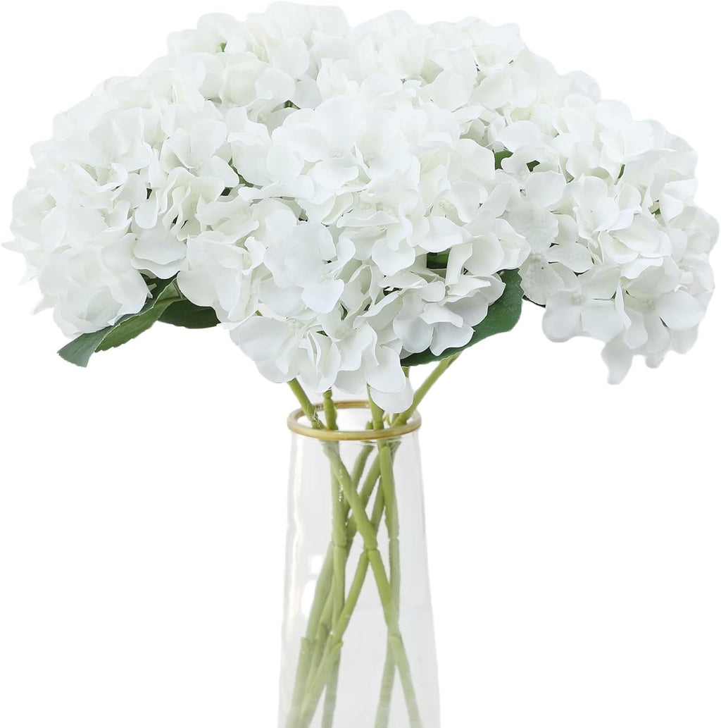 AVIVIHO Dusty Pink Hydrangea Artificial Flowers Pack of 10 Fake Hydrangeas Heads Full Faux Hydrangea Silk Flowers with Stems for Wedding Home Party Centerpieces Shop Baby Shower Decoration