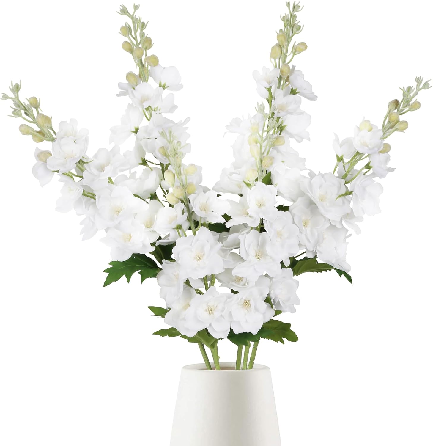 INSUNSIX Blue Silk Flowers 6PCS Real Touch Delphinium Artificial Flowers Blue Larkspur Faux Flowers Realistic Tall Flowers for Vase Wedding Centerpieces for Tables Home Decor (Blue)