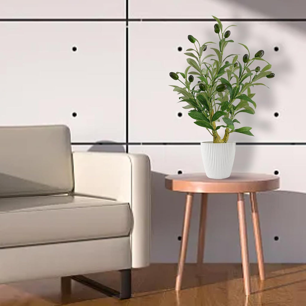 WOXBITA Artificial Faux Lemon Tree Fake Lemons Decor Small Plants Citrus Fruit Tree with White Pot Indoor Lemon Decorations 18 inches for Kitchen, Home,Office, Living Room Table, Desk