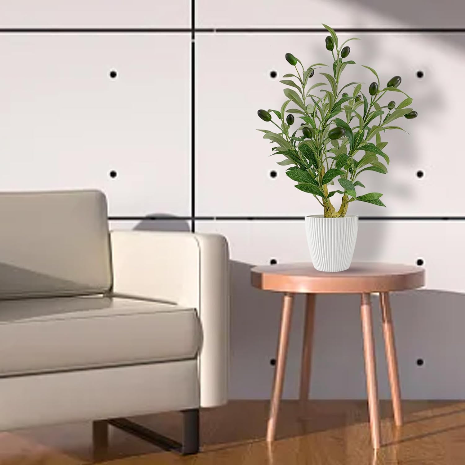 WOXBITA Artificial Faux Lemon Tree Fake Lemons Decor Small Plants Citrus Fruit Tree with White Pot Indoor Lemon Decorations 18 inches for Kitchen, Home,Office, Living Room Table, Desk