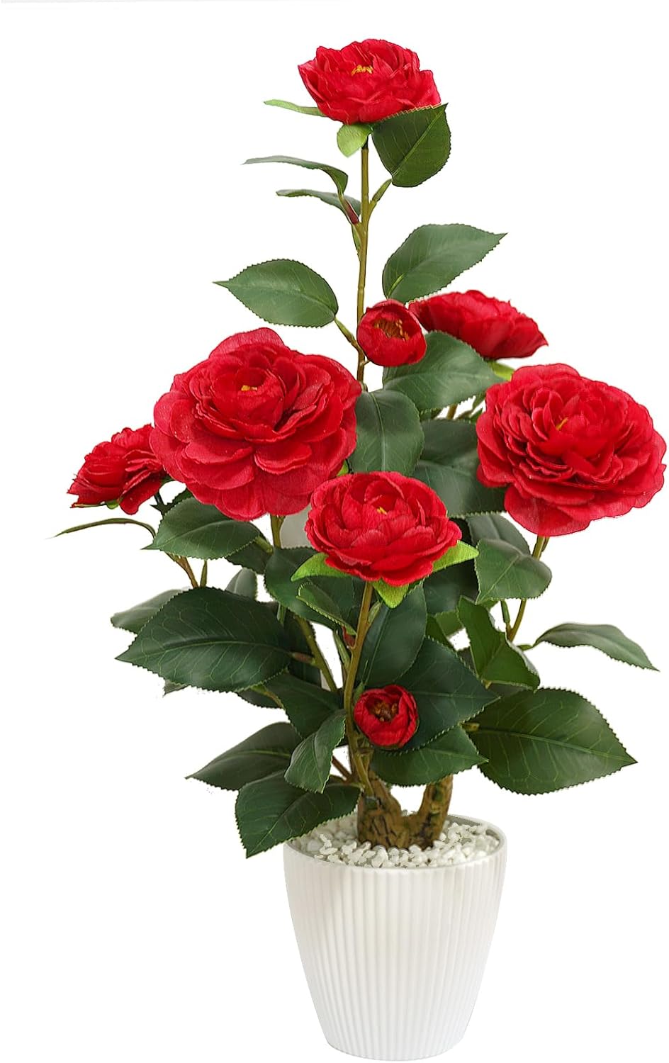 WOXBITA Artificial Faux Lemon Tree Fake Lemons Decor Small Plants Citrus Fruit Tree with White Pot Indoor Lemon Decorations 18 inches for Kitchen, Home,Office, Living Room Table, Desk