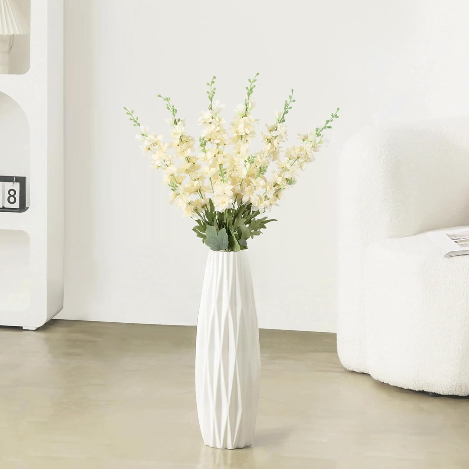 INSUNSIX Blue Silk Flowers 6PCS Real Touch Delphinium Artificial Flowers Blue Larkspur Faux Flowers Realistic Tall Flowers for Vase Wedding Centerpieces for Tables Home Decor (Blue)