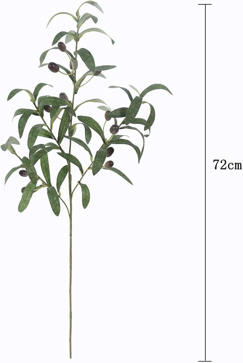 JAROWN Artificial Olive Branch Stems 5pcs 28 Inch