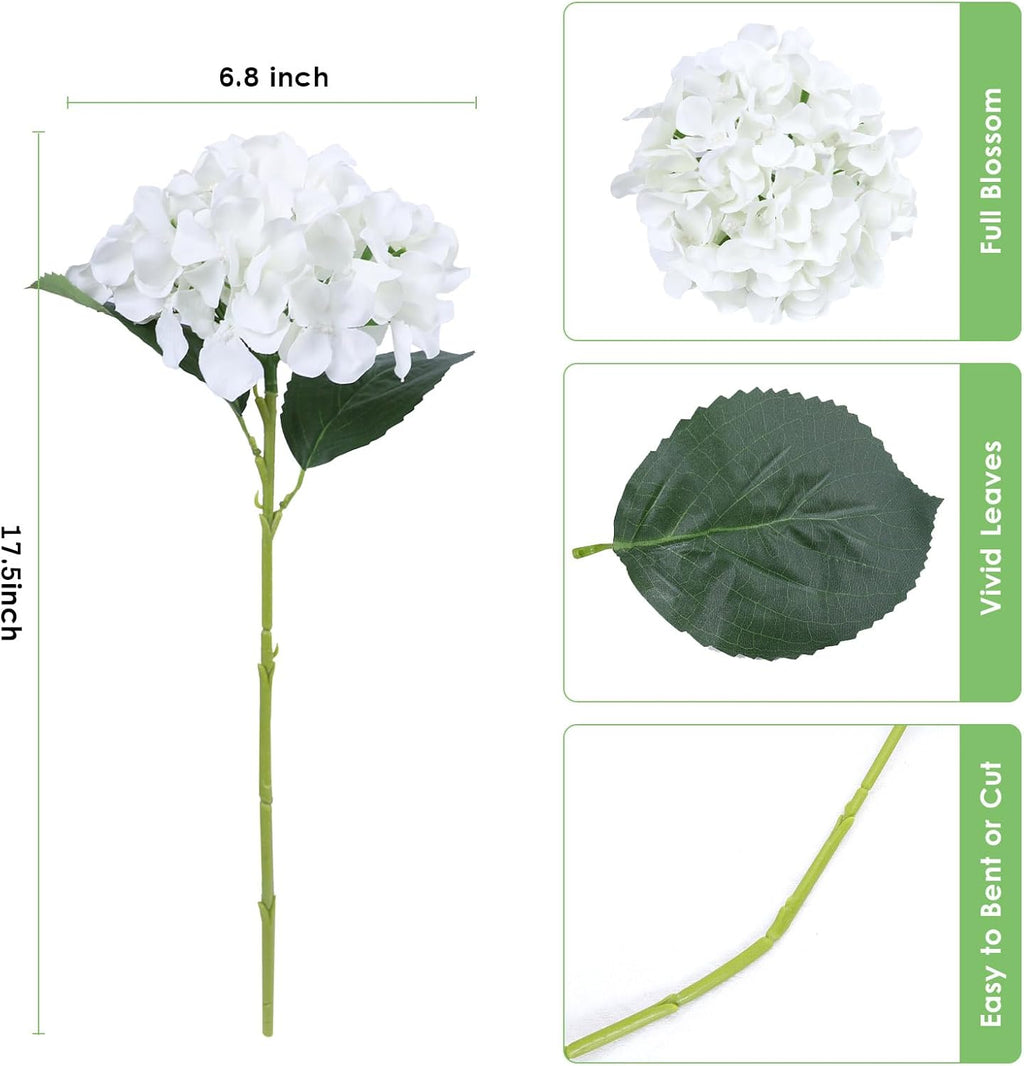 AVIVIHO Dusty Pink Hydrangea Artificial Flowers Pack of 10 Fake Hydrangeas Heads Full Faux Hydrangea Silk Flowers with Stems for Wedding Home Party Centerpieces Shop Baby Shower Decoration