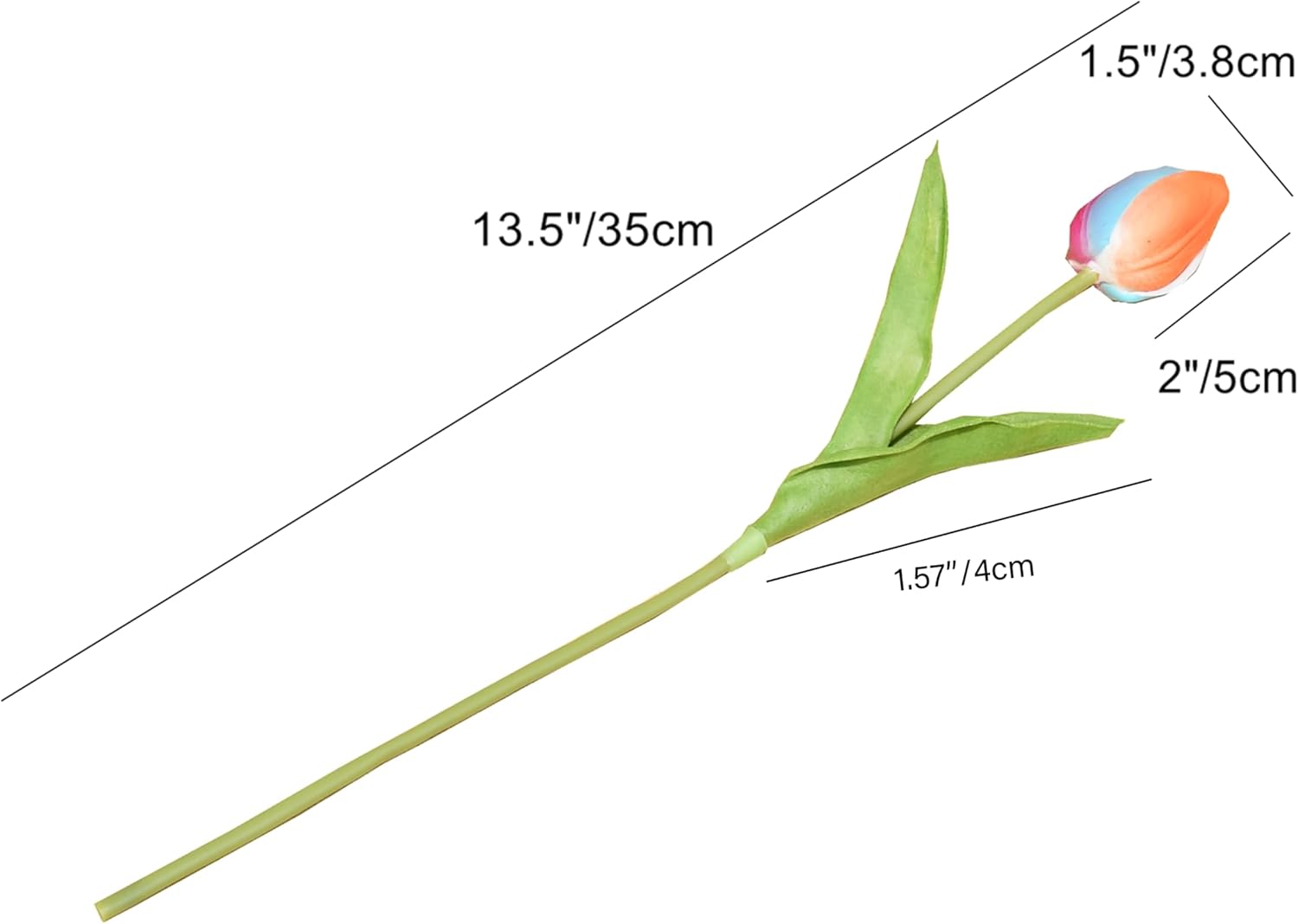 Mandy's 20pcs Pure White Flowers Artificial Tulip Silk Flowers 13.5" in Bulk Home Kitchen Wedding Decorations