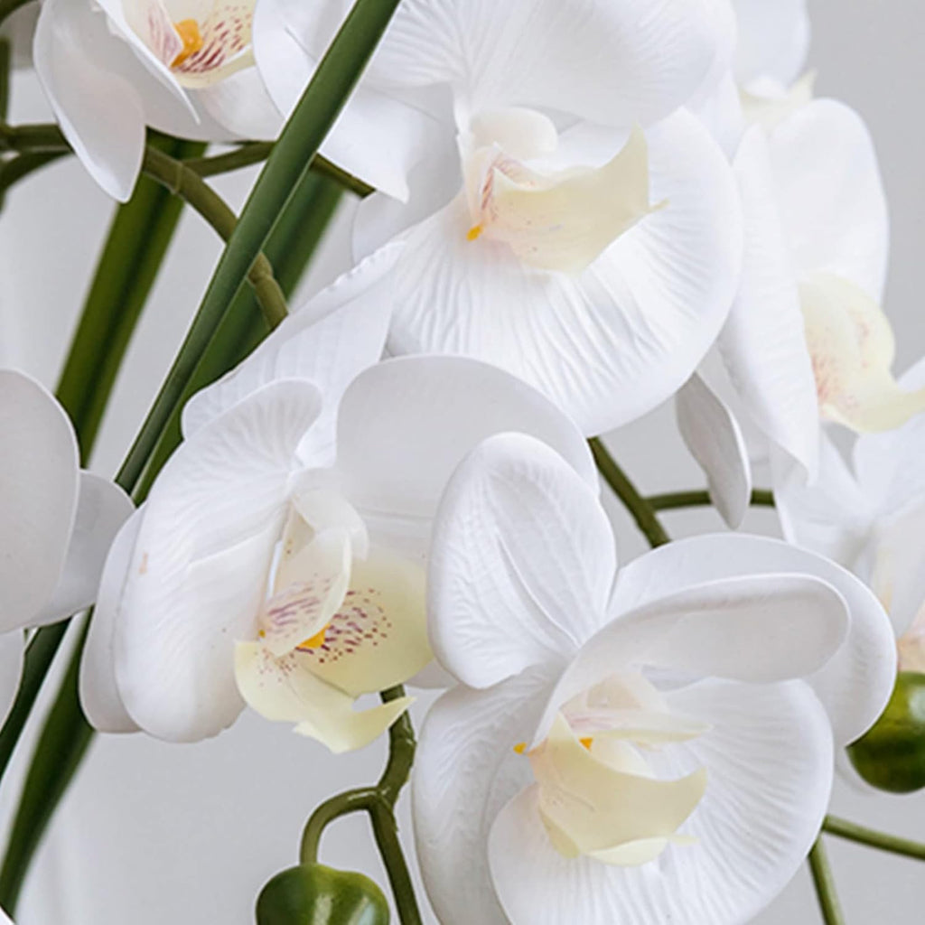 FagusHome Artificial Phalaenopsis Flowers Branches 9 Large Blooms Artificial Orchid Flowers Stem Plants 42 Inches 2 Pcs for Home Wedding Décor (Blue)