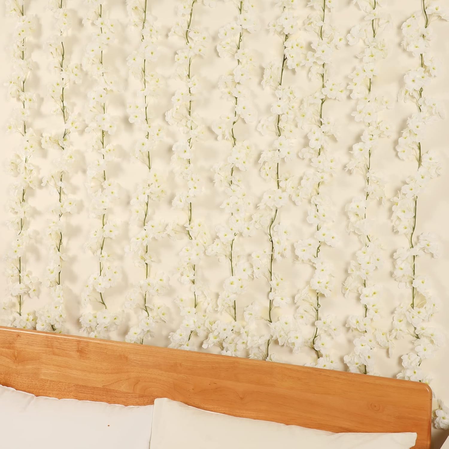 Sunm Boutique 4pcs Artificial Cherry Blossom Garland Hanging Vine Silk Garland Wedding Party Decor