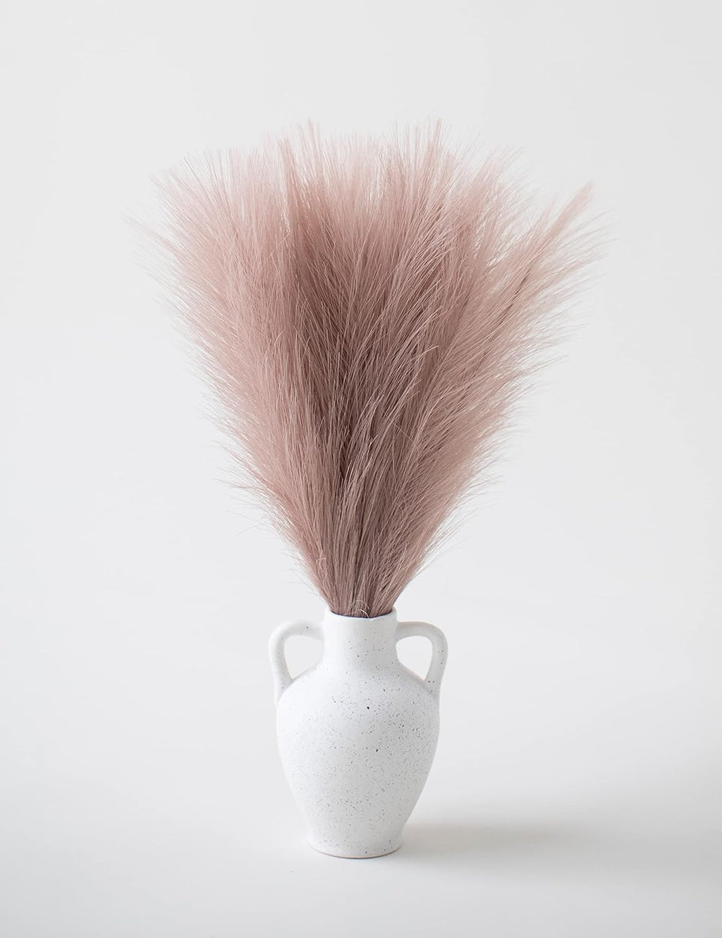 ChagoArt 6 Stems 17" Taupe Faux Pampas Grass - Boho Chic Rustic Artificial Plant