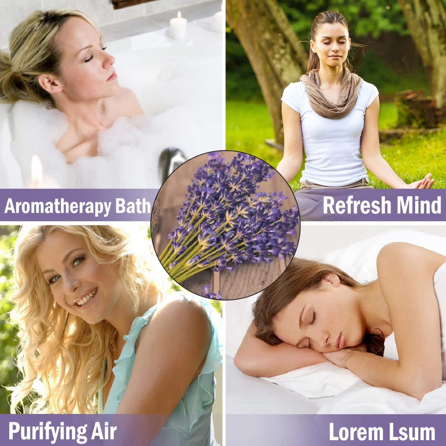 June Fox Dried Lavender Flowers 270-300 Stems 100% Natural Dried Lavender Bunches for Home Decoration, Home Fragrance, Handmade Soap Flower