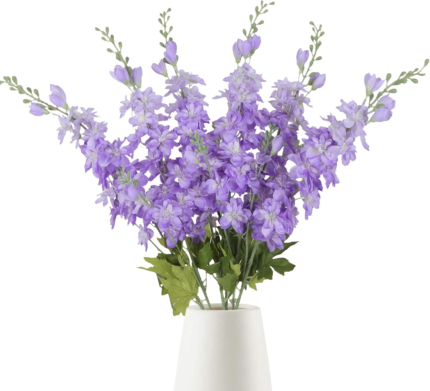 INSUNSIX Blue Silk Flowers 6PCS Real Touch Delphinium Artificial Flowers Blue Larkspur Faux Flowers Realistic Tall Flowers for Vase Wedding Centerpieces for Tables Home Decor (Blue)
