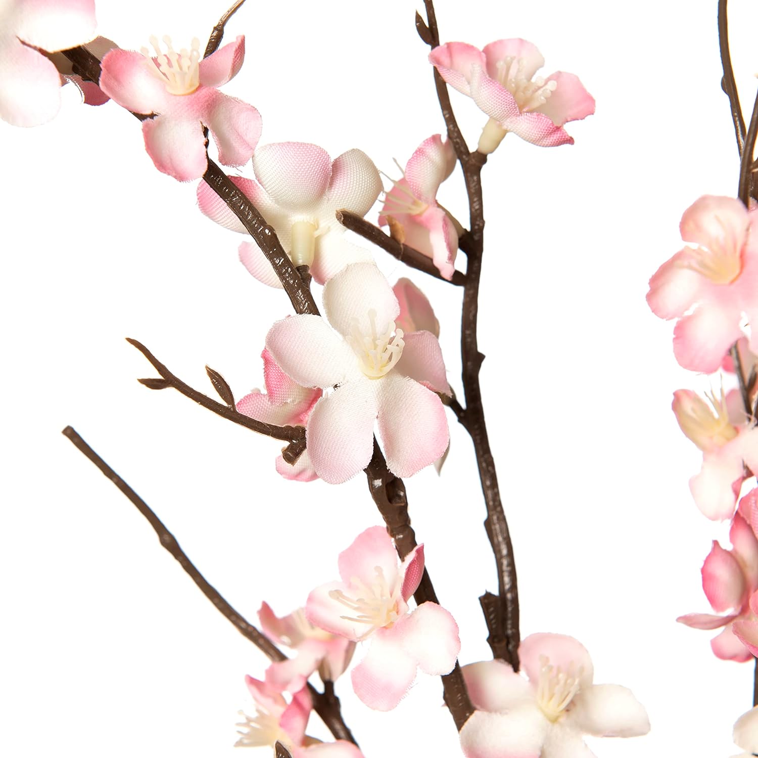 Ammyoo 4 PCS Artificial Plum Blossom Party Decorations Fake Cherry Flowers Faux Long Stems Wintersweets Silk Flowers Arrangement for Wedding Home Office Bedroom Decor(White)