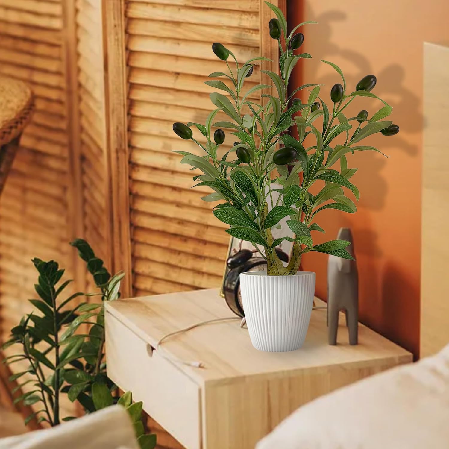 WOXBITA Artificial Faux Lemon Tree Fake Lemons Decor Small Plants Citrus Fruit Tree with White Pot Indoor Lemon Decorations 18 inches for Kitchen, Home,Office, Living Room Table, Desk