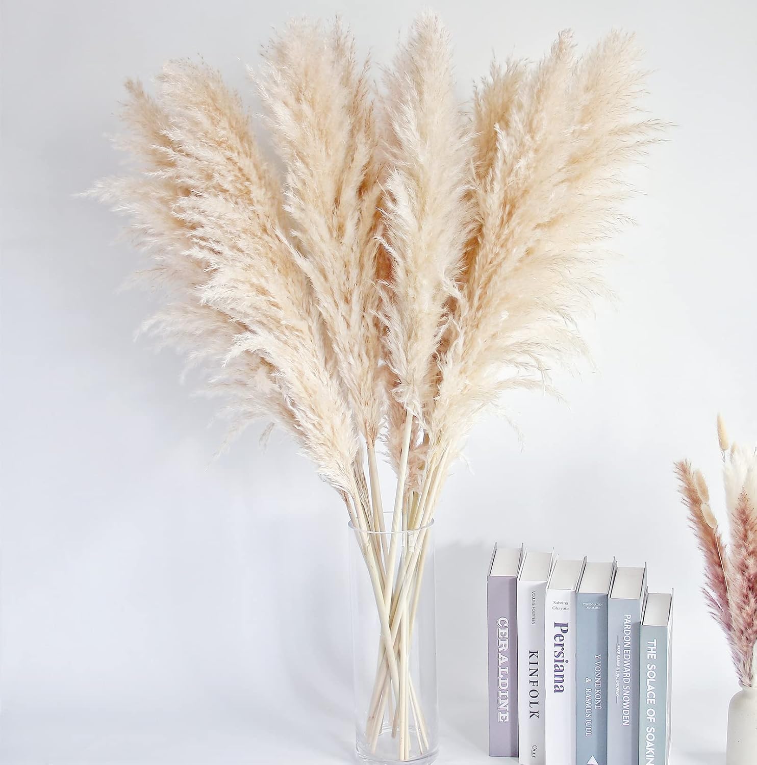 Bannifll 40" inch 10 Stems Natural Pampas Grass Decor Tall, pompas Grass, Tall Pampas Grass for Wedding, Party, Farmhouse, Boho Home Decor
