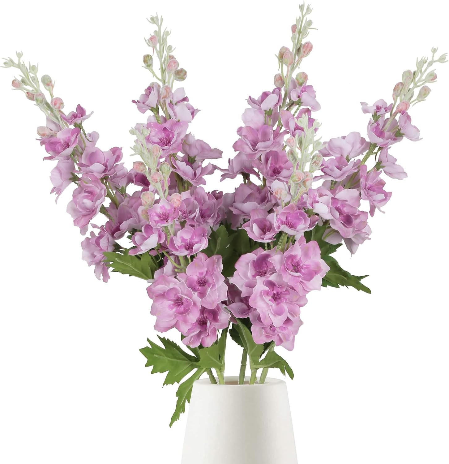 INSUNSIX Blue Silk Flowers 6PCS Real Touch Delphinium Artificial Flowers Blue Larkspur Faux Flowers Realistic Tall Flowers for Vase Wedding Centerpieces for Tables Home Decor (Blue)