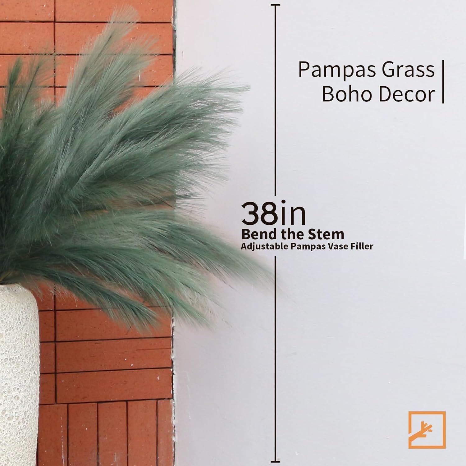 ZIFTY 7-Pcs 38"/3.1FT Black Pampas Grass Large Tall Fluffy Artificial Fake Black Flowers Gothic Decor Bulrush Reed Grass Black Decor for Bedroom Bathroom Wedding (Black)