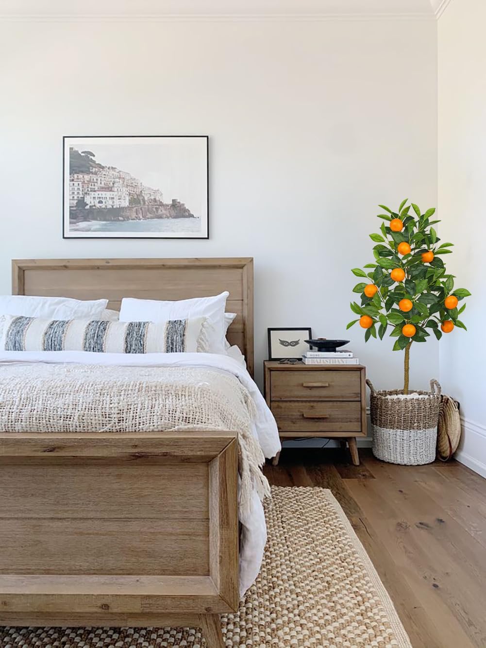 Oairse 150 cm Artificial Plants, Large Orange Tree, Artificial Plant, Orange Tree, Large in Pot, Artificial Tree for Indoor and Outdoor Use, Modern Decoration, Bathroom, Living Room, Bedroom, Balcony