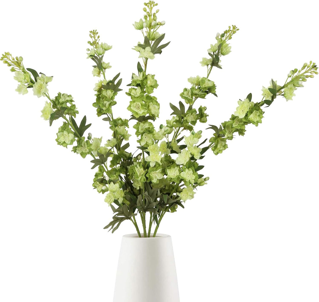 IPOPU Champagne Artificial Delphinium Flowers 33.5" Long Stem Artificial Flowers Fake Flowers for Wedding Centerpieces for Home Tables Party Decor（Champagne）