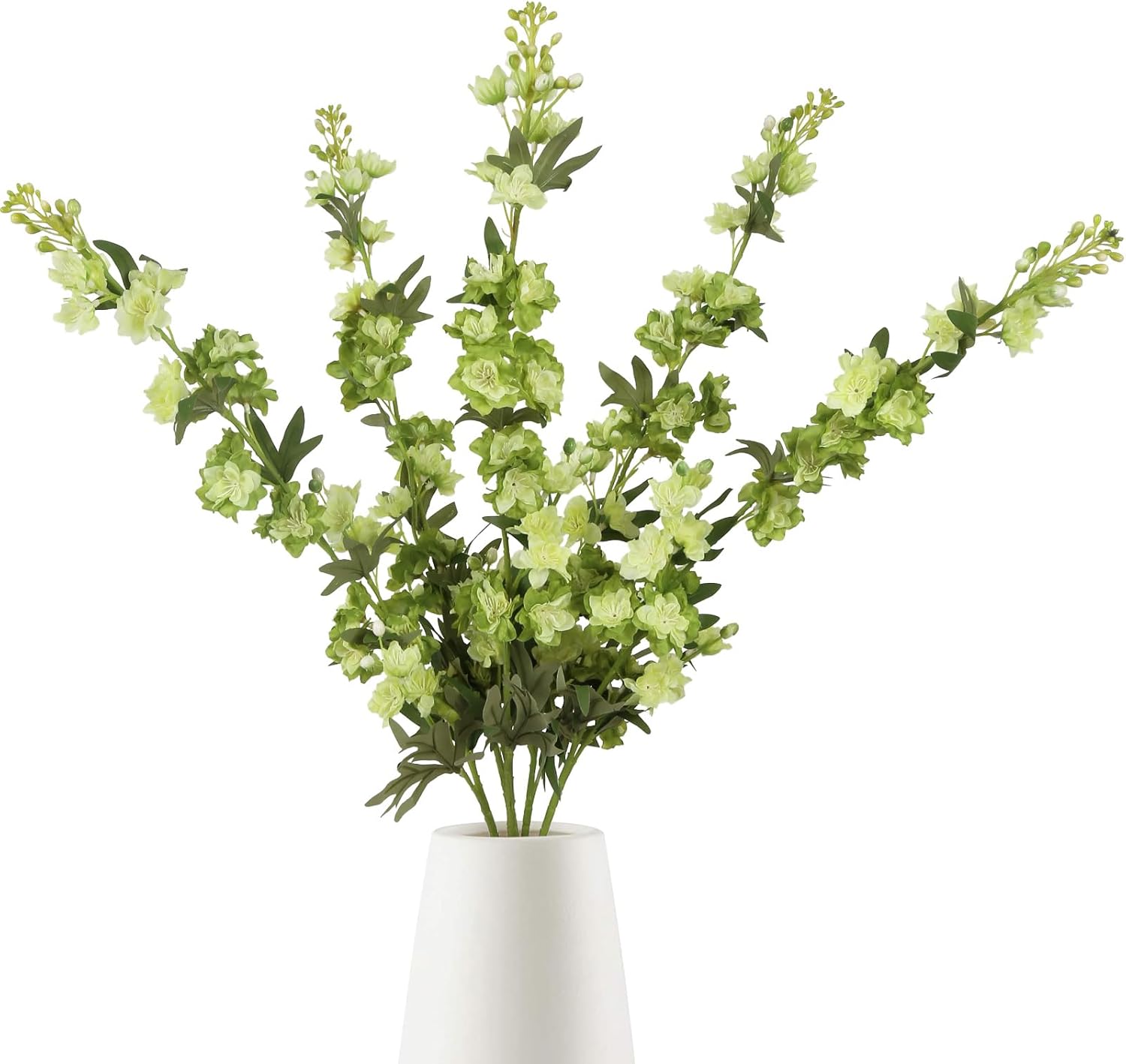 IPOPU Champagne Artificial Delphinium Flowers 33.5" Long Stem Artificial Flowers Fake Flowers for Wedding Centerpieces for Home Tables Party Decor（Champagne）