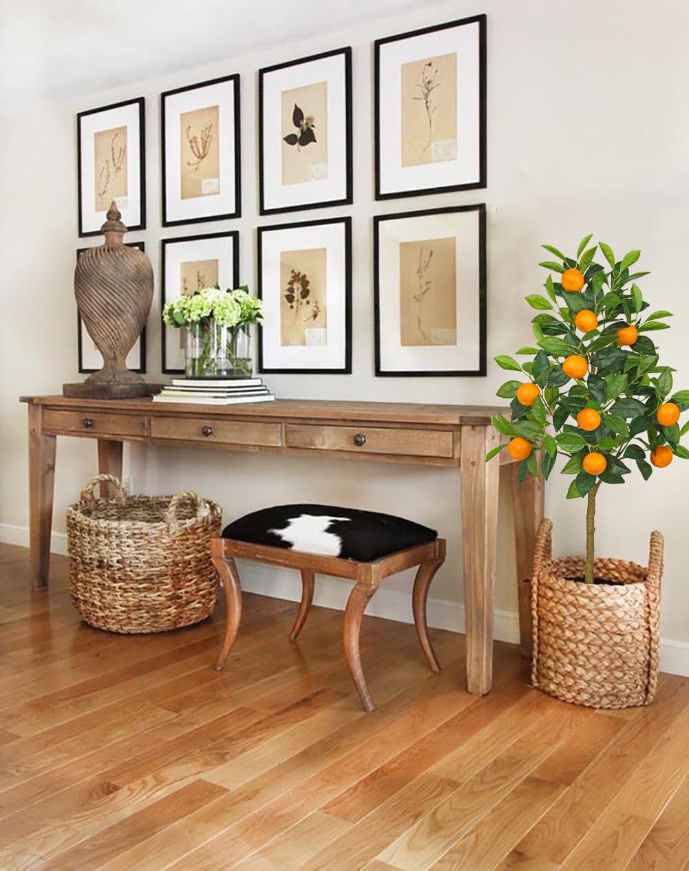 Oairse 150 cm Artificial Plants, Large Orange Tree, Artificial Plant, Orange Tree, Large in Pot, Artificial Tree for Indoor and Outdoor Use, Modern Decoration, Bathroom, Living Room, Bedroom, Balcony