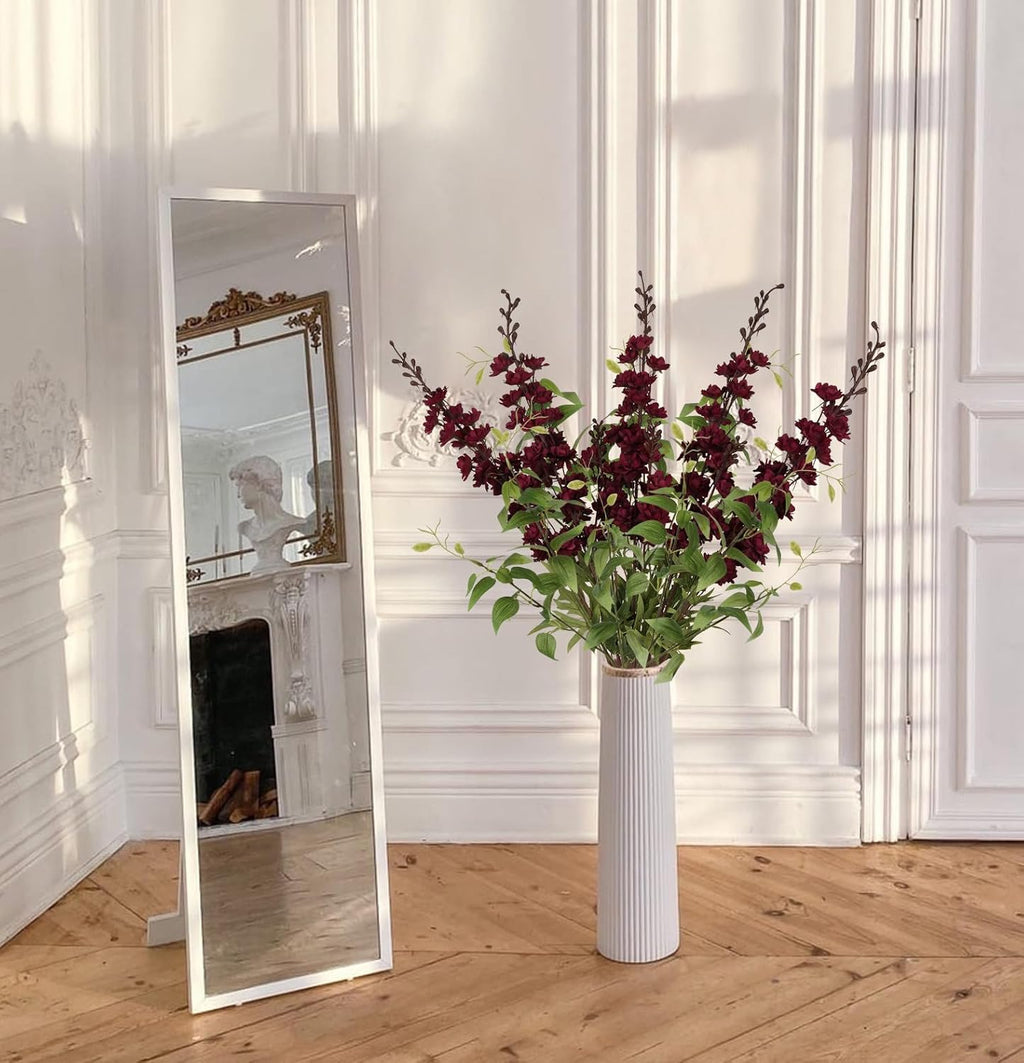 IPOPU Champagne Artificial Delphinium Flowers 33.5" Long Stem Artificial Flowers Fake Flowers for Wedding Centerpieces for Home Tables Party Decor（Champagne）