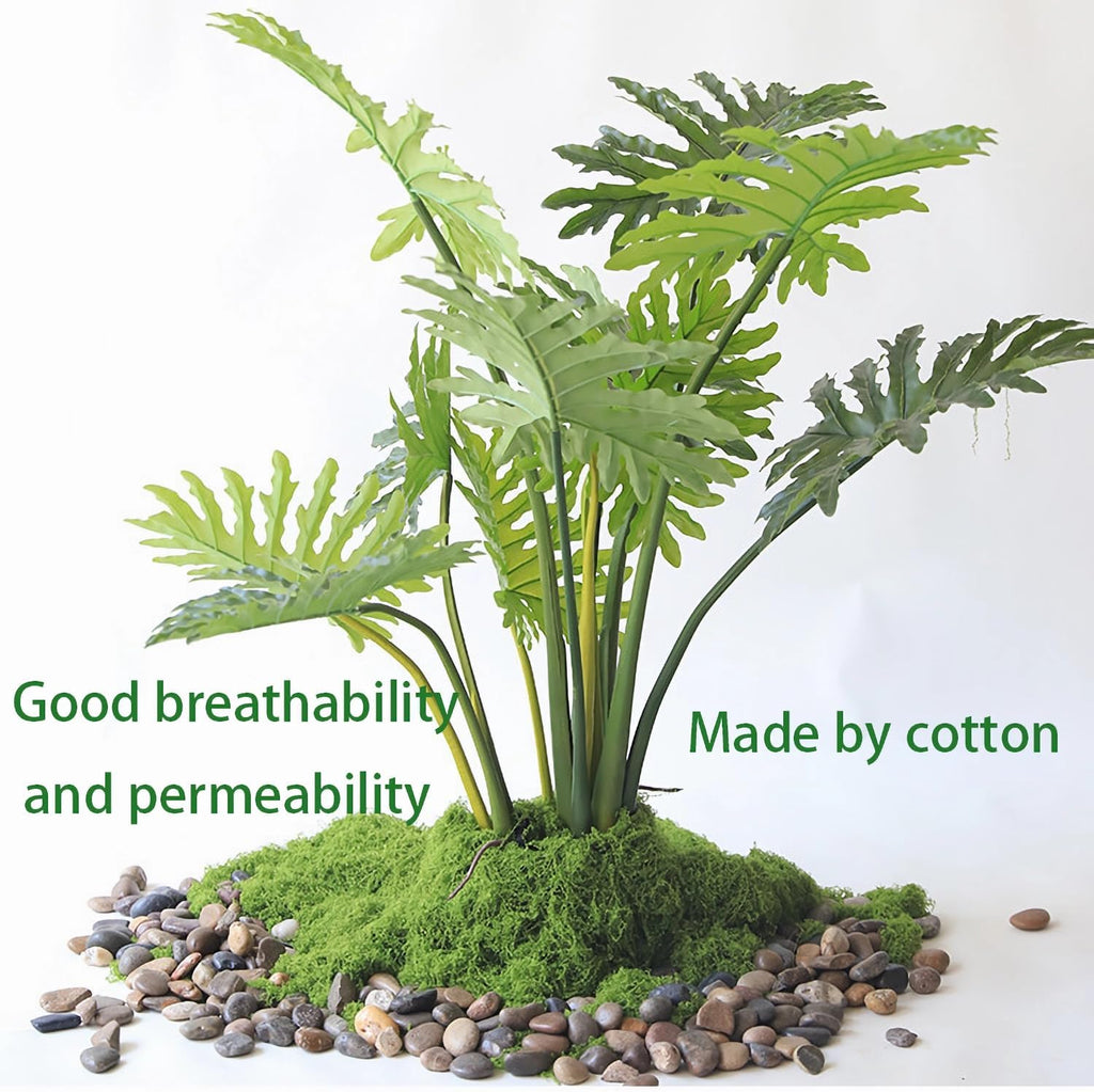 Evlasumflow Artificial Moss Filler for Planters Green Fake Moss for Scene Layout and Landscaping Faux Moss Decor