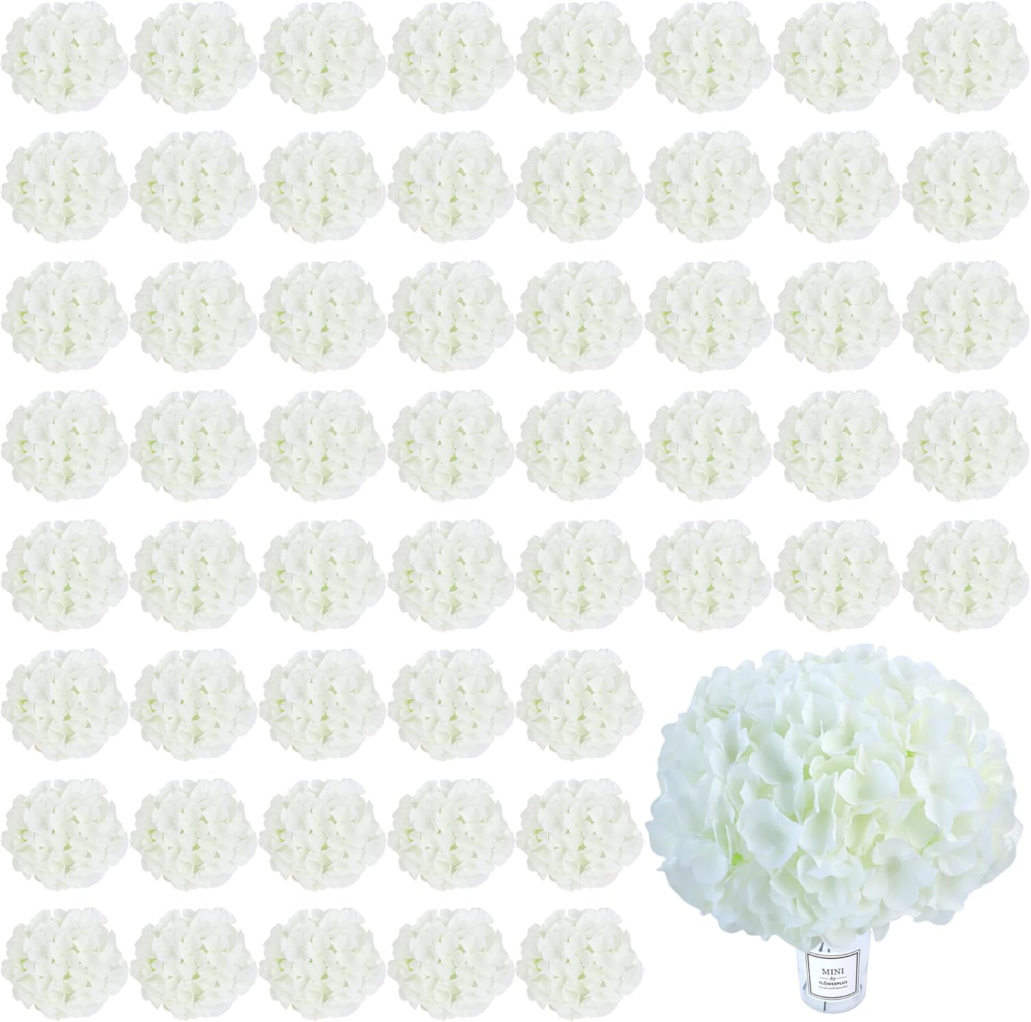 AVIVIHO Dusty Pink Hydrangea Artificial Flowers Pack of 10 Fake Hydrangeas Heads Full Faux Hydrangea Silk Flowers with Stems for Wedding Home Party Centerpieces Shop Baby Shower Decoration