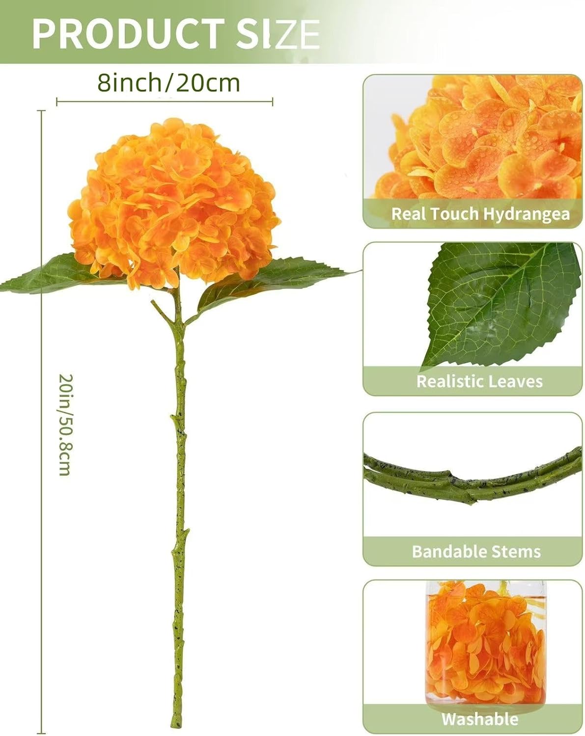 DuHouse 3Pcs Large Hydrangea Artificial Flowers,Latex Real Touch Hydrangeas Lifelike Hydrangea Flower for Home Wedding Bouquets Centerpieces Party Living Room Decoration(Blue)