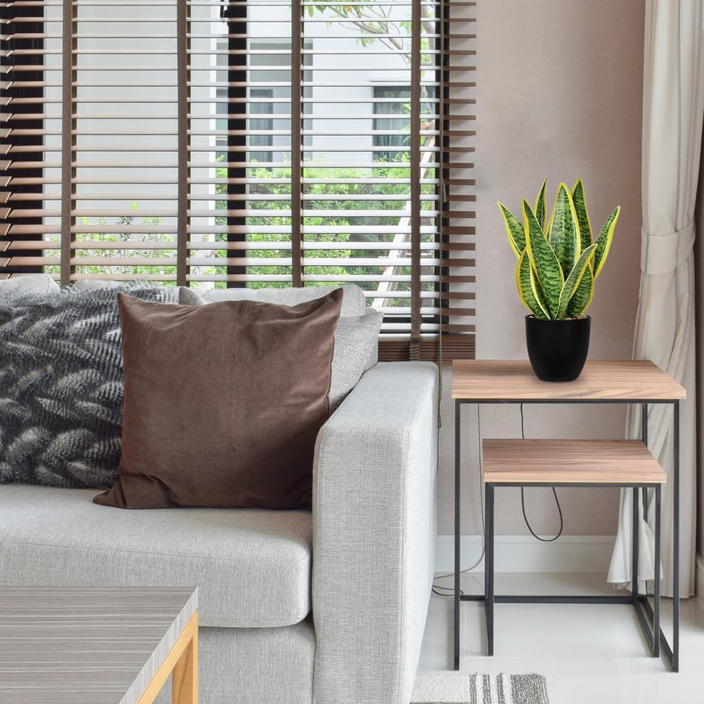 Oairse Sansevieria Artificial Plant in Ceramic Pot, Small Indoor Plant, Artificial Snake Plant, Artificial Plants Like Real, Perfect for Bathroom, Bedroom, Home, Office Decoration, Height 33 cm