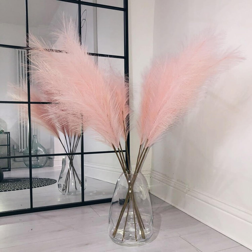 Wttisel 38" 10 Stems White Pampas Grass Tall Decor - Faux Pampas Grass for Floor Vase Boho Home Wedding Mothers Day Decoration