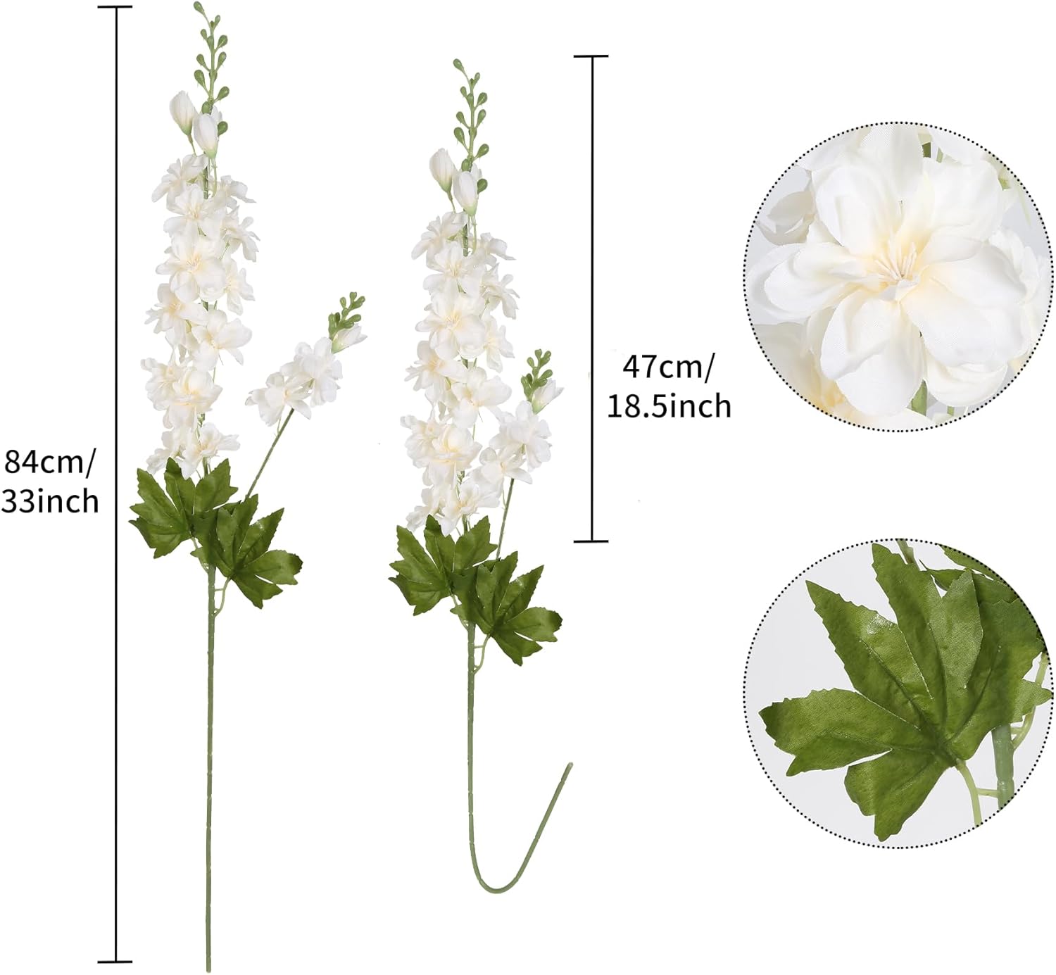 INSUNSIX Blue Silk Flowers 6PCS Real Touch Delphinium Artificial Flowers Blue Larkspur Faux Flowers Realistic Tall Flowers for Vase Wedding Centerpieces for Tables Home Decor (Blue)