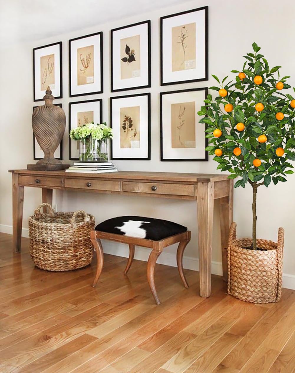 Oairse 150 cm Artificial Plants, Large Orange Tree, Artificial Plant, Orange Tree, Large in Pot, Artificial Tree for Indoor and Outdoor Use, Modern Decoration, Bathroom, Living Room, Bedroom, Balcony