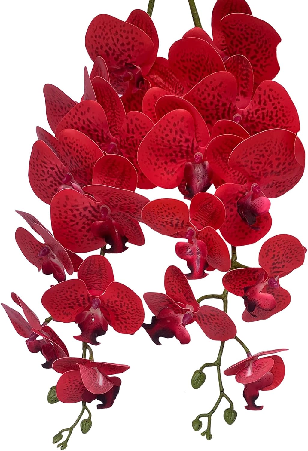 FagusHome Artificial Phalaenopsis Flowers Branches 9 Large Blooms Artificial Orchid Flowers Stem Plants 42 Inches 2 Pcs for Home Wedding Décor (Blue)