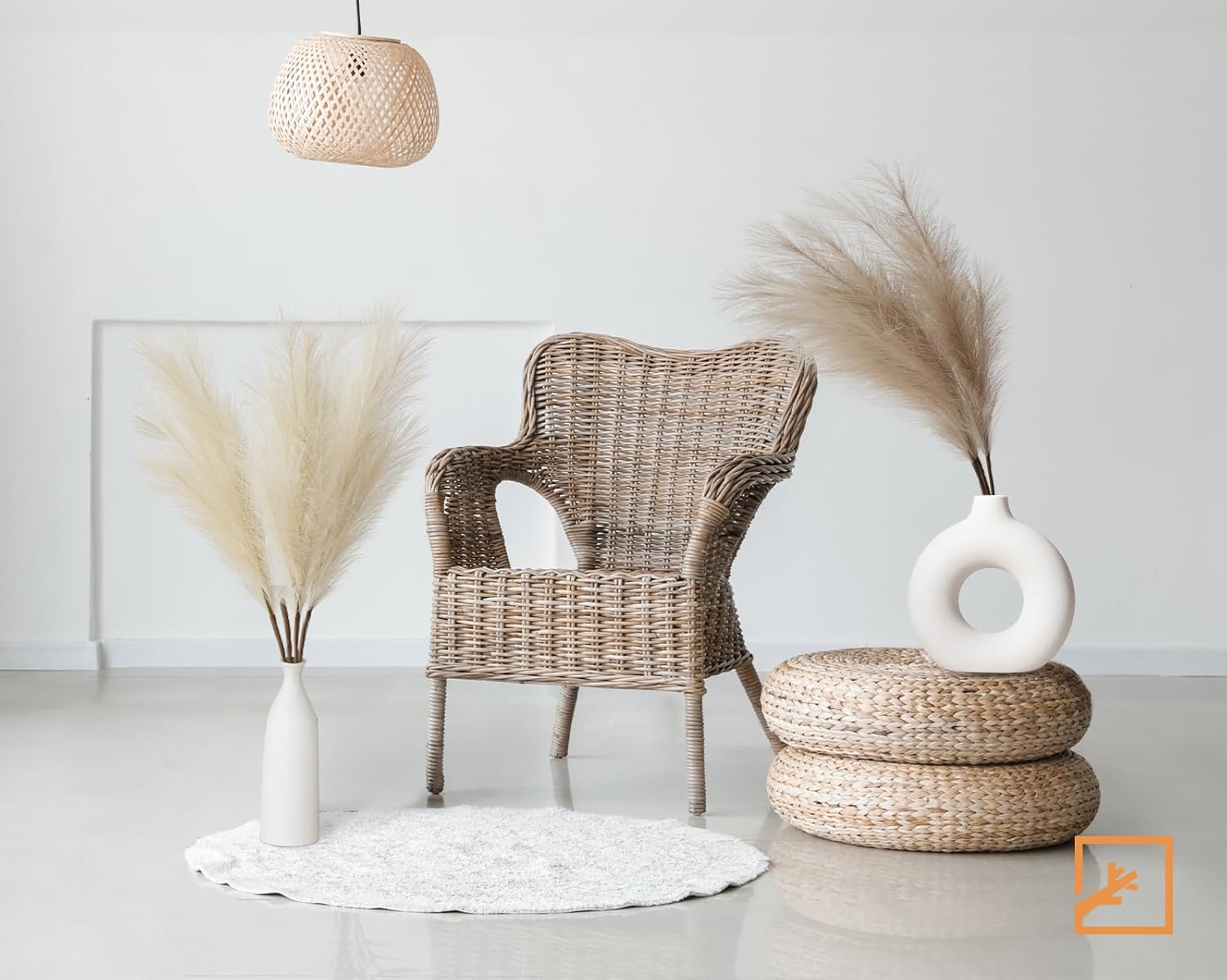 ZIFTY 7-Pcs 38"/3.1FT Black Pampas Grass Large Tall Fluffy Artificial Fake Black Flowers Gothic Decor Bulrush Reed Grass Black Decor for Bedroom Bathroom Wedding (Black)