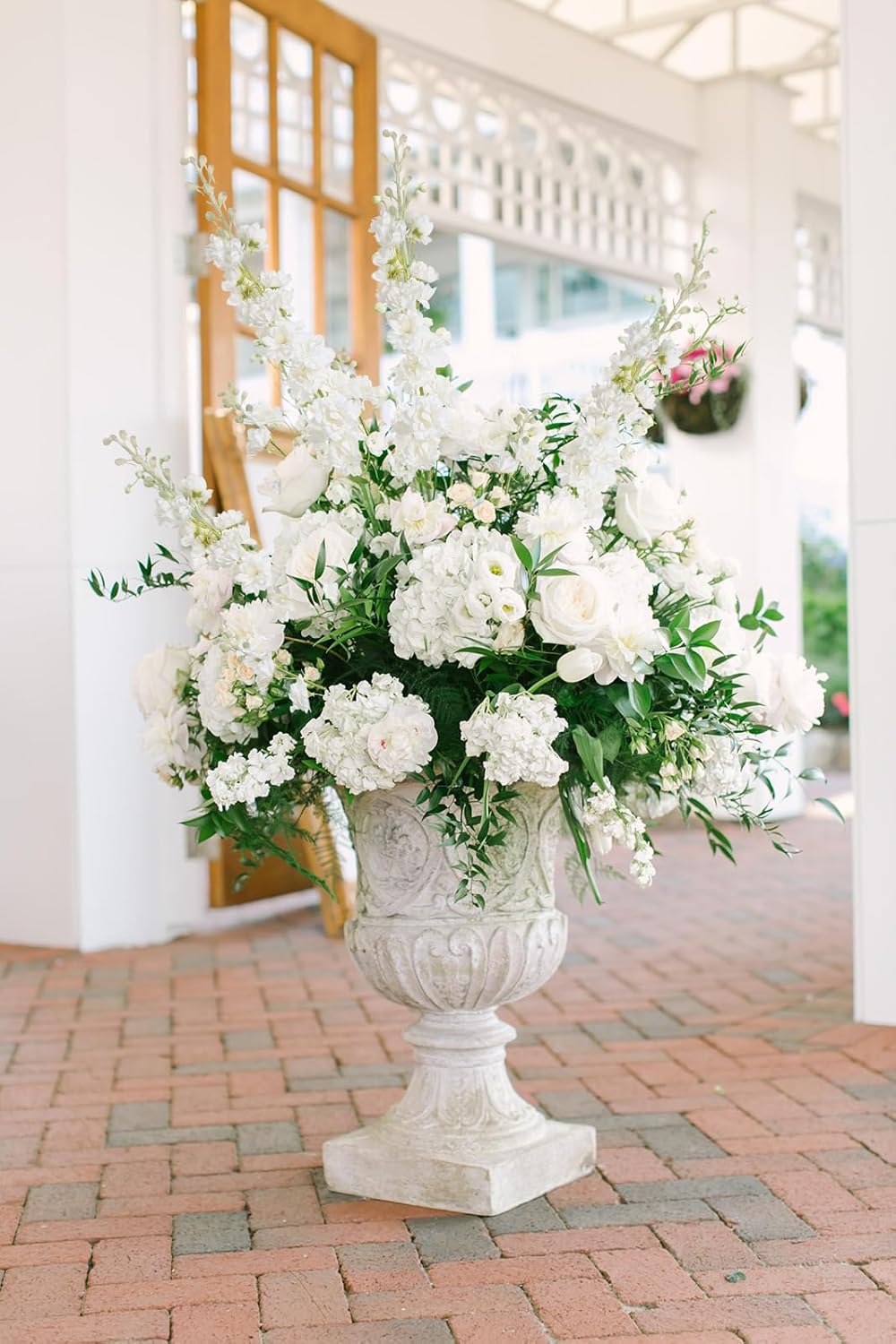 IPOPU Champagne Artificial Delphinium Flowers 33.5" Long Stem Artificial Flowers Fake Flowers for Wedding Centerpieces for Home Tables Party Decor（Champagne）