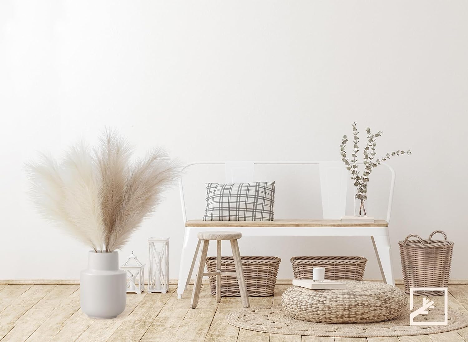 ZIFTY 7-Pcs 38"/3.1FT Black Pampas Grass Large Tall Fluffy Artificial Fake Black Flowers Gothic Decor Bulrush Reed Grass Black Decor for Bedroom Bathroom Wedding (Black)