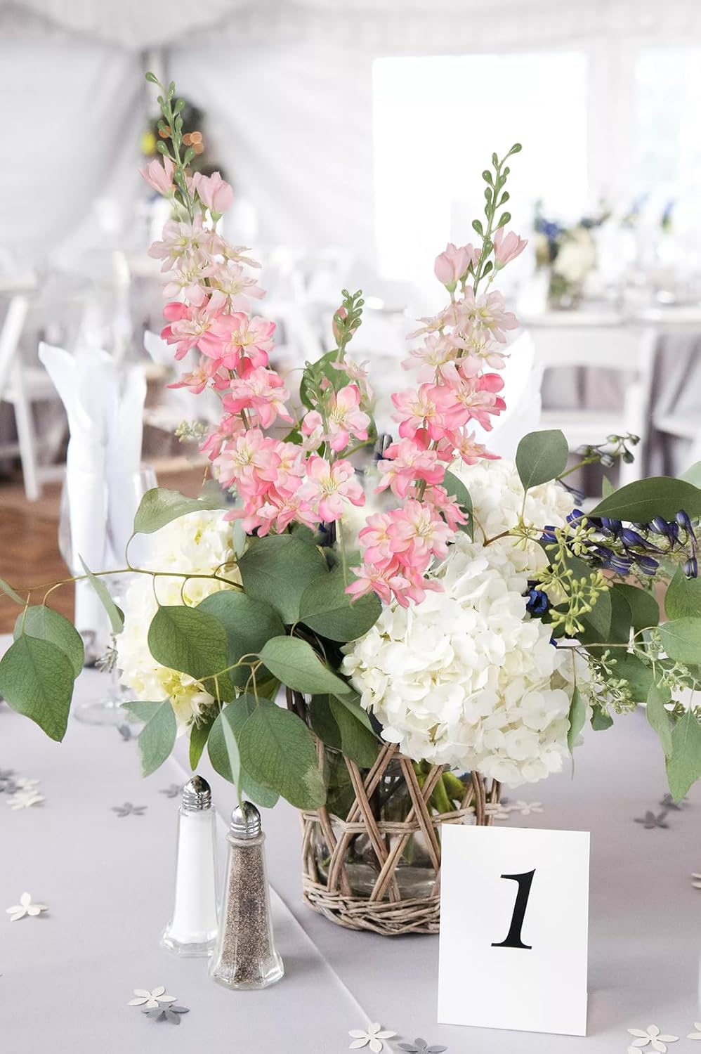 INSUNSIX Blue Silk Flowers 6PCS Real Touch Delphinium Artificial Flowers Blue Larkspur Faux Flowers Realistic Tall Flowers for Vase Wedding Centerpieces for Tables Home Decor (Blue)