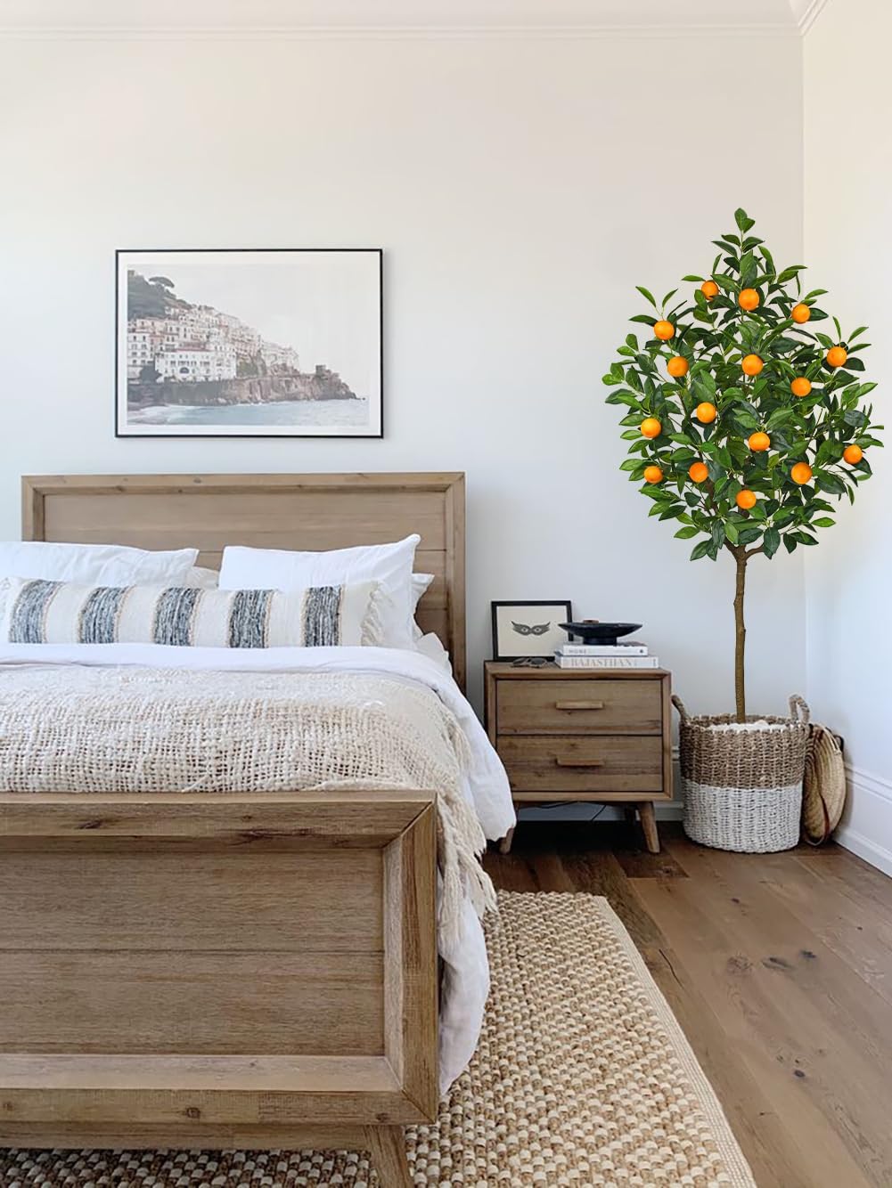 Oairse 150 cm Artificial Plants, Large Orange Tree, Artificial Plant, Orange Tree, Large in Pot, Artificial Tree for Indoor and Outdoor Use, Modern Decoration, Bathroom, Living Room, Bedroom, Balcony