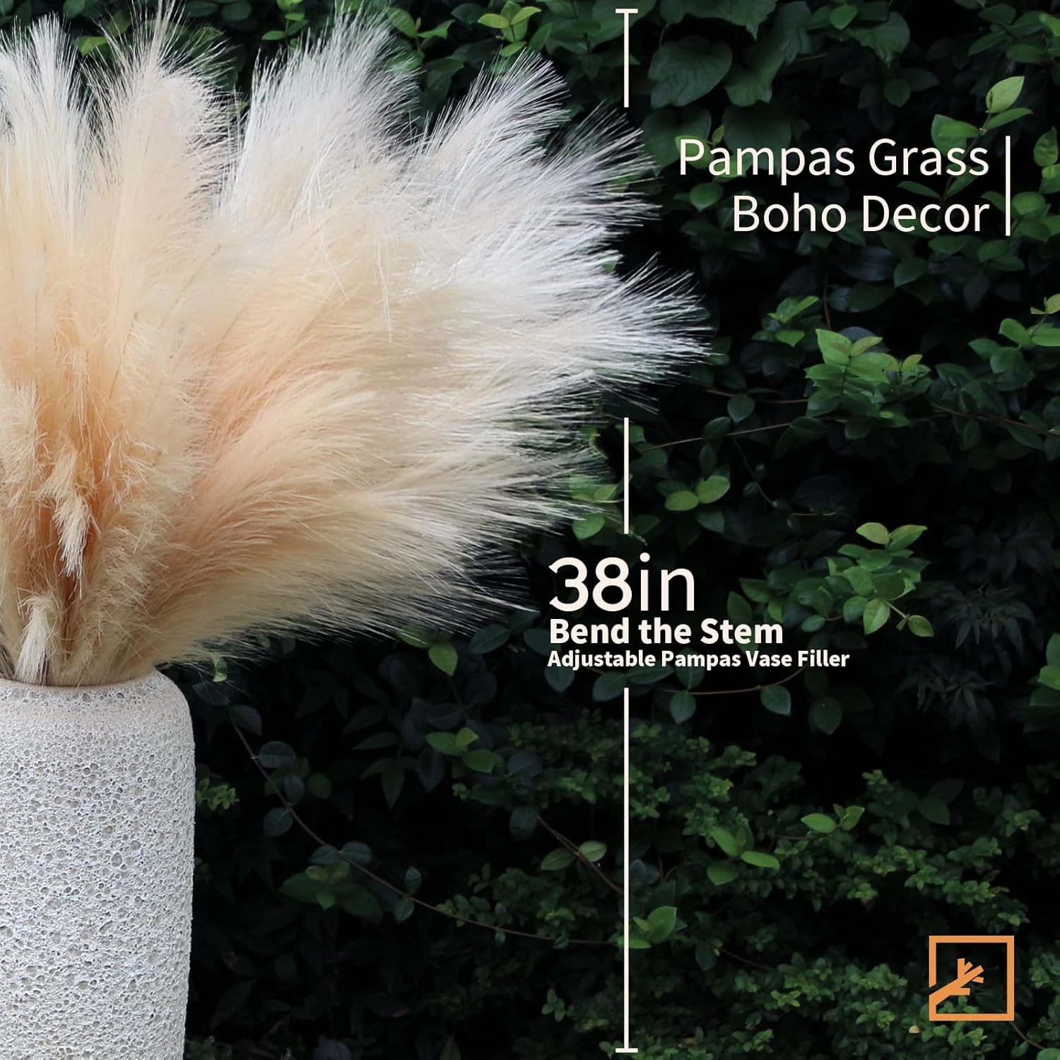 ZIFTY 7-Pcs 38"/3.1FT Black Pampas Grass Large Tall Fluffy Artificial Fake Black Flowers Gothic Decor Bulrush Reed Grass Black Decor for Bedroom Bathroom Wedding (Black)