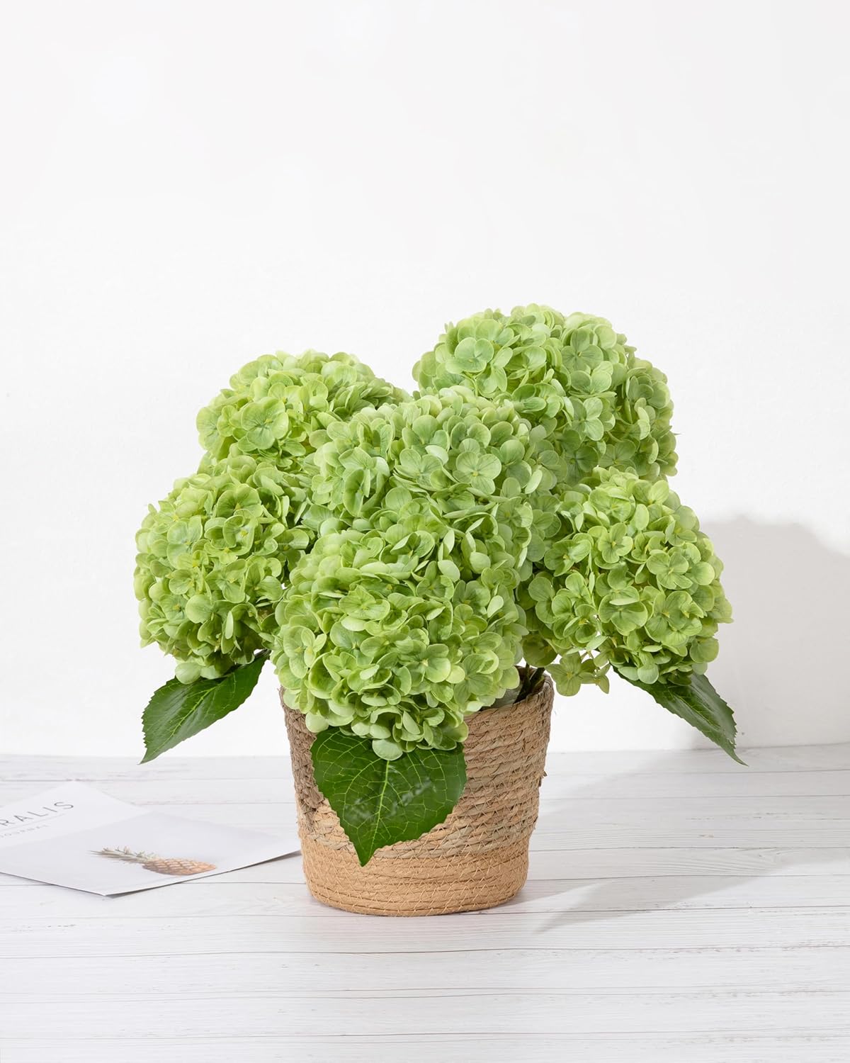 DuHouse 3Pcs Large Hydrangea Artificial Flowers,Latex Real Touch Hydrangeas Lifelike Hydrangea Flower for Home Wedding Bouquets Centerpieces Party Living Room Decoration(Blue)