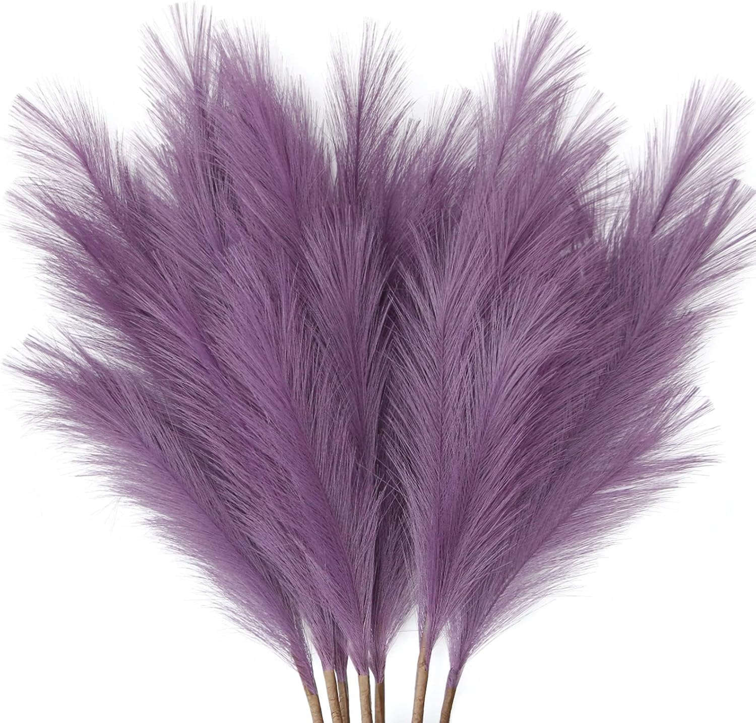 ZIFTY 7-Pcs 38"/3.1FT Black Pampas Grass Large Tall Fluffy Artificial Fake Black Flowers Gothic Decor Bulrush Reed Grass Black Decor for Bedroom Bathroom Wedding (Black)