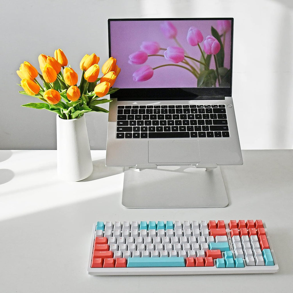 Mandy's 20pcs Pure White Flowers Artificial Tulip Silk Flowers 13.5" in Bulk Home Kitchen Wedding Decorations